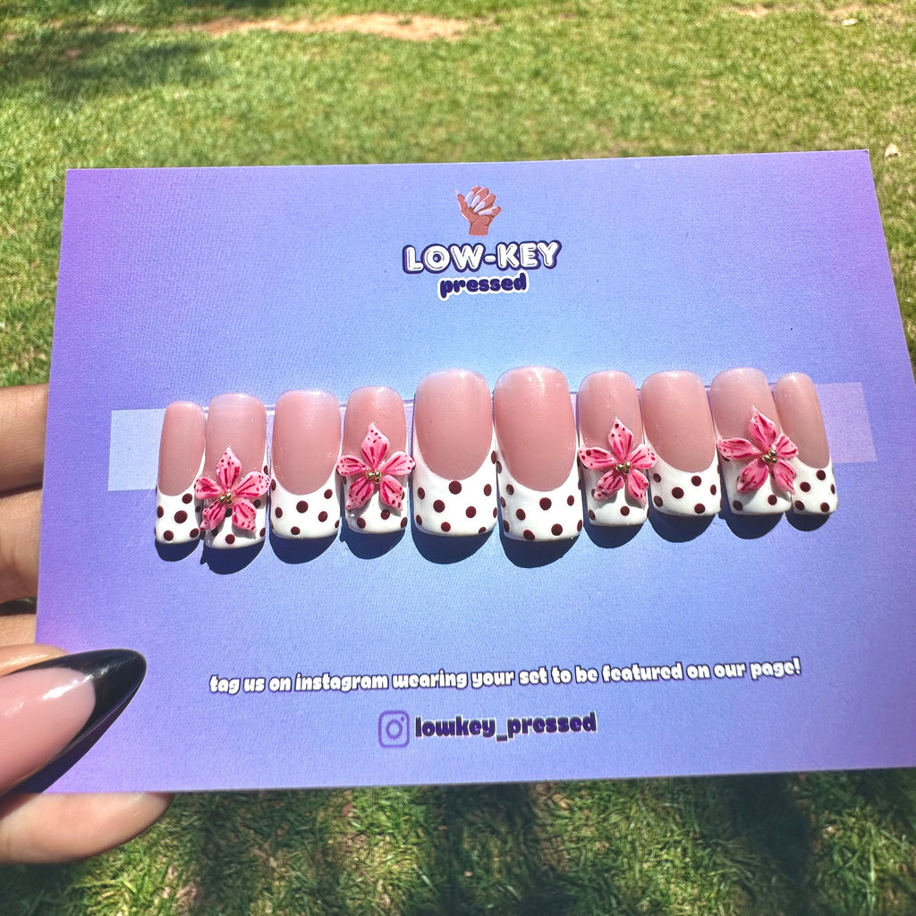 Polka Dot Flowers-Ready to Ship- L( 2,7,6,8,11)